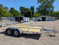 Silver Ox 7x14 Aluminum Tandem Axle Utility Trailer – Ramp Gate – Electric Brakes | AAA Trailer - 5,710 lb, 7x14 - full produ