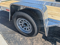 Silver Ox 7x14 Aluminum Utility Trailer – Single Axle – Rear Ramp - 3,500 lb, 7x14 - close-up view | AAA Trailer