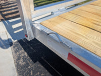 Silver Ox 7x14 Aluminum Utility Trailer – Single Axle – Rear Ramp - 3,500 lb, 7x14 - close-up view | AAA Trailer