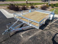 Silver Ox 7x14 Aluminum Utility Trailer – Single Axle – Rear Ramp - 3,500 lb, 7x14 - detail view | AAA Trailer