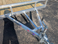 Silver Ox 7x14 Aluminum Utility Trailer – Single Axle – Rear Ramp - 3,500 lb, 7x14 - close-up view | AAA Trailer