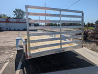 Silver Ox 7x14 Aluminum Utility Trailer – Single Axle – Rear Ramp - 3,500 lb, 7x14 - close-up view | AAA Trailer