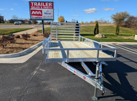 Silver Ox 7X14 Tandem Axle Aluminum Utility Trailer with 2 ft Dovetail - 3,500 lb, 7x14 - detail view | AAA Trailer