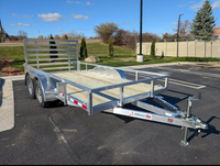 Silver Ox 7X14 Tandem Axle Aluminum Utility Trailer with 2 ft Dovetail - 3,500 lb, 7x14 - component detail | AAA Trailer