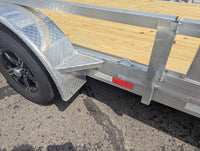 Silver Ox 7x16 tandem aluminum utility trailer HD - aluminum deck floor with tie down points