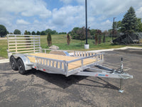 Silver Ox 7x16 tandem aluminum utility trailer HD - ATV side ramps for drive-on loading