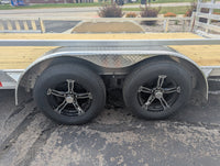 Silver Ox 7x16 tandem aluminum utility trailer HD - stake pocket and aluminum side rail detail