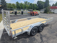 Silver Ox 7x16 tandem aluminum utility trailer HD - 7-way RV connector and electric brake wiring harness