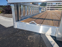 Silver Ox 7x16 tandem aluminum utility trailer - ATV side ramp stowed against side rail