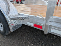 Silver Ox 7x16 Tandem Axle Aluminum Utility Trailer with HD, Side Ramps, Tongue Box & Spare Tire - 5,665 lb, 7x16 - close-up 