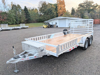 Silver Ox 7x16 Tandem Axle Aluminum Utility Trailer with HD, Side Ramps, Tongue Box & Spare Tire - 5,665 lb, 7x16 - full prod