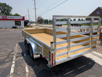 Silver Ox 7x16 Tandem Axle 18" High Woodside Trailer w HD Package - 1550 lbs, 7x16 - close-up view | AAA Trailer
