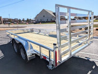 Silver Ox  7x16 Tandem Axle Aluminum Utility Trailer with Deluxe Heavy Duty Package - 5,722 lb, 7x16 - close-up view | AAA Tr
