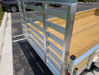 Silver Ox 7x16 Tandem Axle 18" High Woodside Trailer w HD Package - 1550 lbs, 7x16 - alternate angle | AAA Trailer