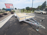 Silver Ox  7x18 Tandem Axle Heavy Duty Aluminum Utility Trailer with ATV Side Ramps - 5,500 lb, 7x18 - close-up view | AAA Tr