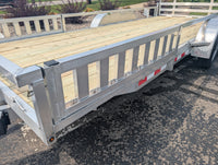 Silver Ox  7x18 Tandem Axle Heavy Duty Aluminum Utility Trailer with ATV Side Ramps - 5,500 lb, 7x18 - close-up view | AAA Tr