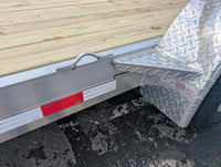 Silver Ox  7x18 Tandem Axle Heavy Duty Aluminum Utility Trailer with ATV Side Ramps - 5,500 lb, 7x18 - close-up view | AAA Tr