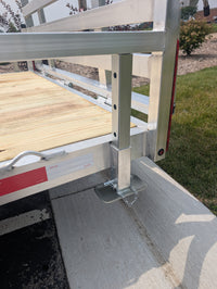 Silver Ox  7x18 Tandem Axle Heavy Duty Aluminum Utility Trailer with ATV Side Ramps - 5,500 lb, 7x18 - close-up view | AAA Tr