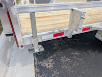 Silver Ox  7x18 Tandem Axle Heavy Duty Aluminum Utility Trailer with ATV Side Ramps - 5,500 lb, 7x18 - close-up view | AAA Tr