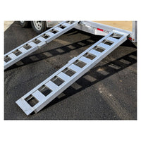 Silver Ox Replacement Aluminum ATV Side Loading Ramp - full product view | AAA Trailer