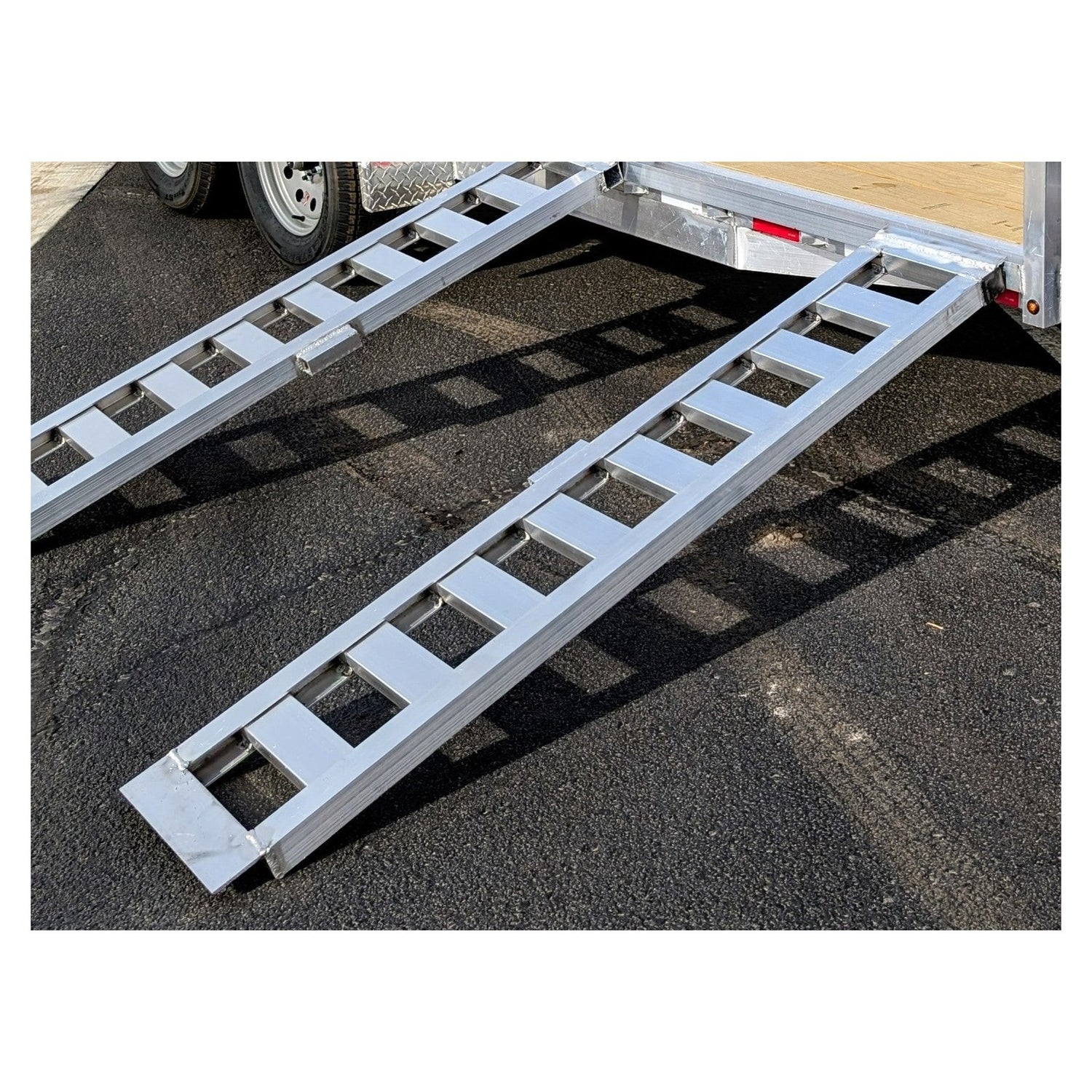 Silver Ox Replacement Aluminum ATV Side Loading Ramp - full product view | AAA Trailer