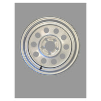 Taskmaster 15x5 Silver Steel Trailer Wheel 5x4.5 Bolt - 2,160 lbs - full product view | AAA Trailer