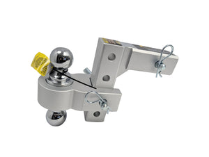 Smittybilt 6" Adjustable Aluminum Drop Hitch – Dual Ball (1-7/8" & 2") – Fits 2" Receiver – Model 2925 - 5,000 lbs - full pro