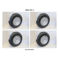 ST205/75R14 Trailer Tire & Silver Mod Wheel – Set of 4 – Load Range C  — Pack of 4 | AAA Trailer