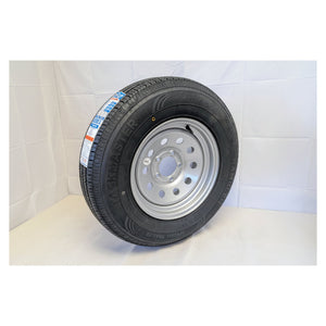 ST 205/75/14 Taskmaster Rambler – Load Range C | 14" Silver Modular Wheel (5 Lug) - full product view | AAA Trailer