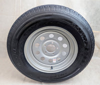 Castle Rock ST205/75/15 Load C Silver Mod Wheel 5-4.5 - alternate angle | AAA Trailer