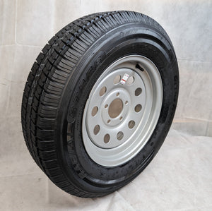 Castle Rock ST205/75/15 Load C Silver Mod Wheel 5-4.5 - full product view | AAA Trailer