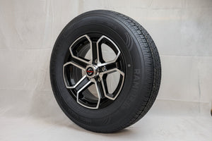 ST205/75R15 Trailer Tire and Wheel – Load Range C | Trinity Aluminum Wheel | 5 Lug - detail view | AAA Trailer