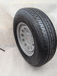 Tamarack ST205/75/15 Load C Gray Mod Wheel 5-4.5 Trailer Wheel and Tire - detail view | AAA Trailer