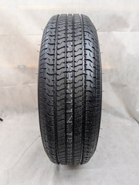 Tamarack ST205/75/15 Load C Gray Mod Wheel 5-4.5 Trailer Wheel and Tire - alternate angle | AAA Trailer