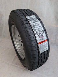 Taskmaster ST205/75R14 Radial Trailer Tire & 14" Silver Vesper Wheel - detail view | AAA Trailer