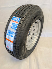 ST 205/75/14 Taskmaster Rambler – Load Range C | 14" Silver Modular Wheel (5 Lug) - detail view | AAA Trailer
