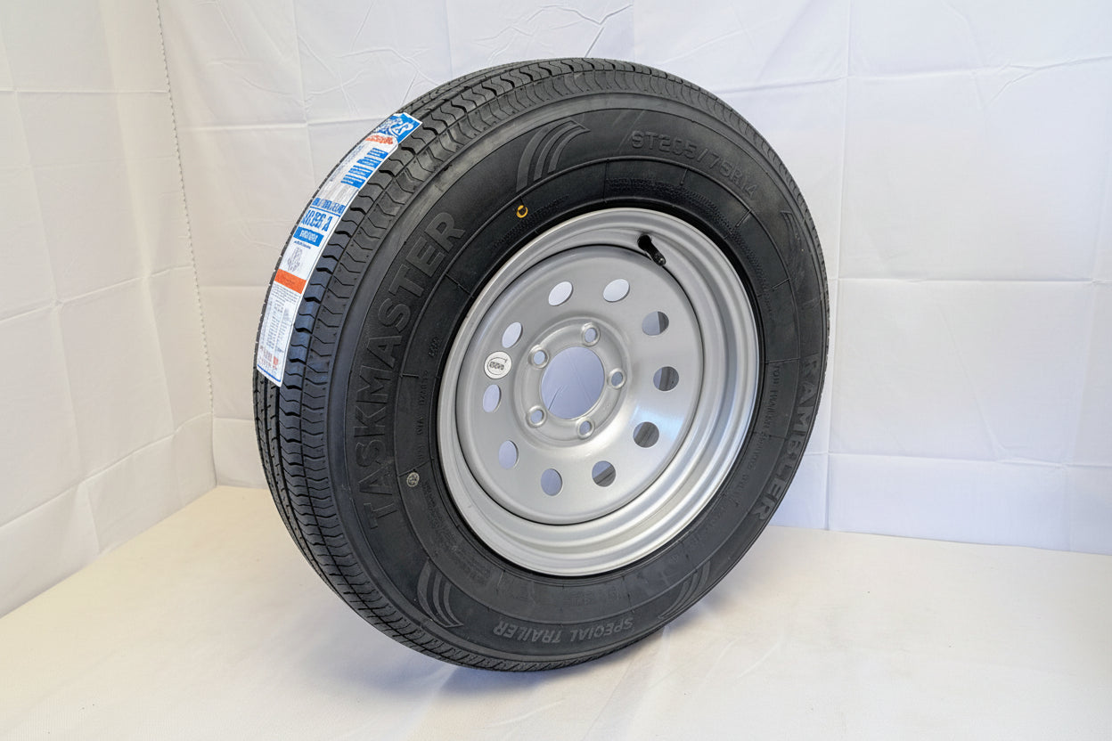 ST 205/75/14 Taskmaster Rambler – Load Range C | 14" Silver Modular Wheel (5 Lug)