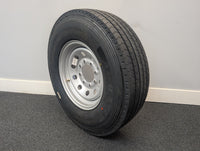 ST235/80R16 Trailer Tire and Wheel – 14 Ply (Load Range G) | 8 Lug 8 on 6.5 Revolver Steel Rim - detail view | AAA Trailer
