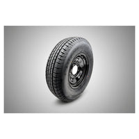ST235/80R16 Trailer Tire and Wheel – Taskmaster Provider Load Range E (10 Ply) 16" 8-Lug Black Steel Wheel - detail view | AAA 