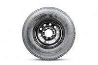 ST235/80R16 Trailer Tire and Wheel – Taskmaster Provider Load Range E (10 Ply) 16" 8-Lug Black Steel Wheel - full product view 