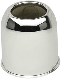 Stainless Steel 4.25in Trailer Wheel Center Cap with Removable Plug - detail view | AAA Trailer