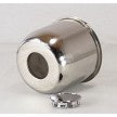 Stainless Steel 4.25in Trailer Wheel Center Cap with Removable Plug - full product view | AAA Trailer