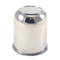 Stainless Steel Trailer Wheel Center Cap 3.19" Diameter - detail view | AAA Trailer