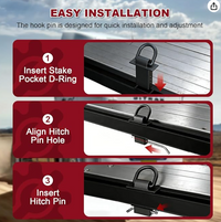 Specifications for a stake pocket D-ring tie-down anchor rated 5,400 lb working load limit and 18,000 lb breaking strength