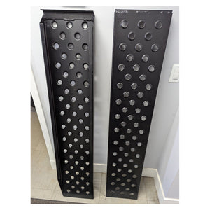 Steel Loading Ramp 60" x 12" w/Hook & Black Powder coated 10GA ( SOLD INDIVIDUALLY) - full product view | AAA Trailer