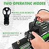 Winch 9500lb Winch 12V Waterproof Electric Winch Synthetic Rope Winch with Wireless Remote and Corded Control for Truck SUV J