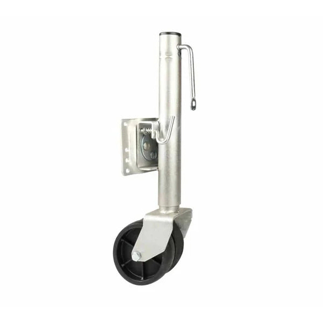 Swivel Trailer Tongue Jack with Dual Wheels, 2000 lbs Capacity