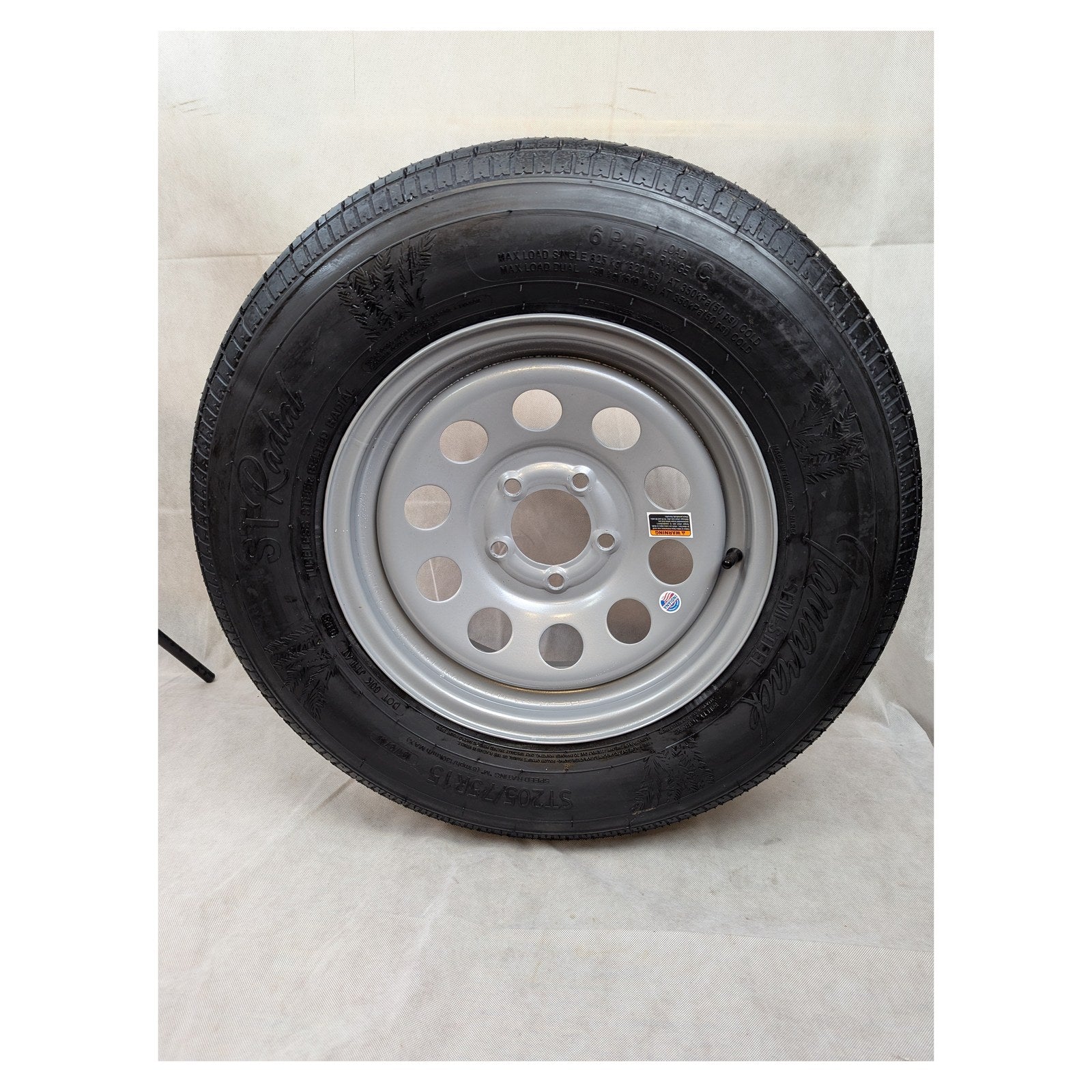 Tamarack ST205/75/15 Load C Gray Mod Wheel 5-4.5 Trailer Wheel and Tire
