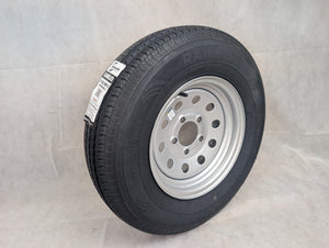 Taskmaster 185/80R13 Rambler ST Radial Trailer Tire with Silver Mod Wheel - full product view | AAA Trailer