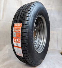 Taskmaster Provider 205/75R15 Radial Trailer Tire & 15" Steel Wheel – 5 on 4.5 Bolt Pattern – Load Range D - 1,820 lbs, 50 PS